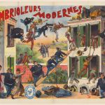 1906. La Course la perruque, affiche de Faria